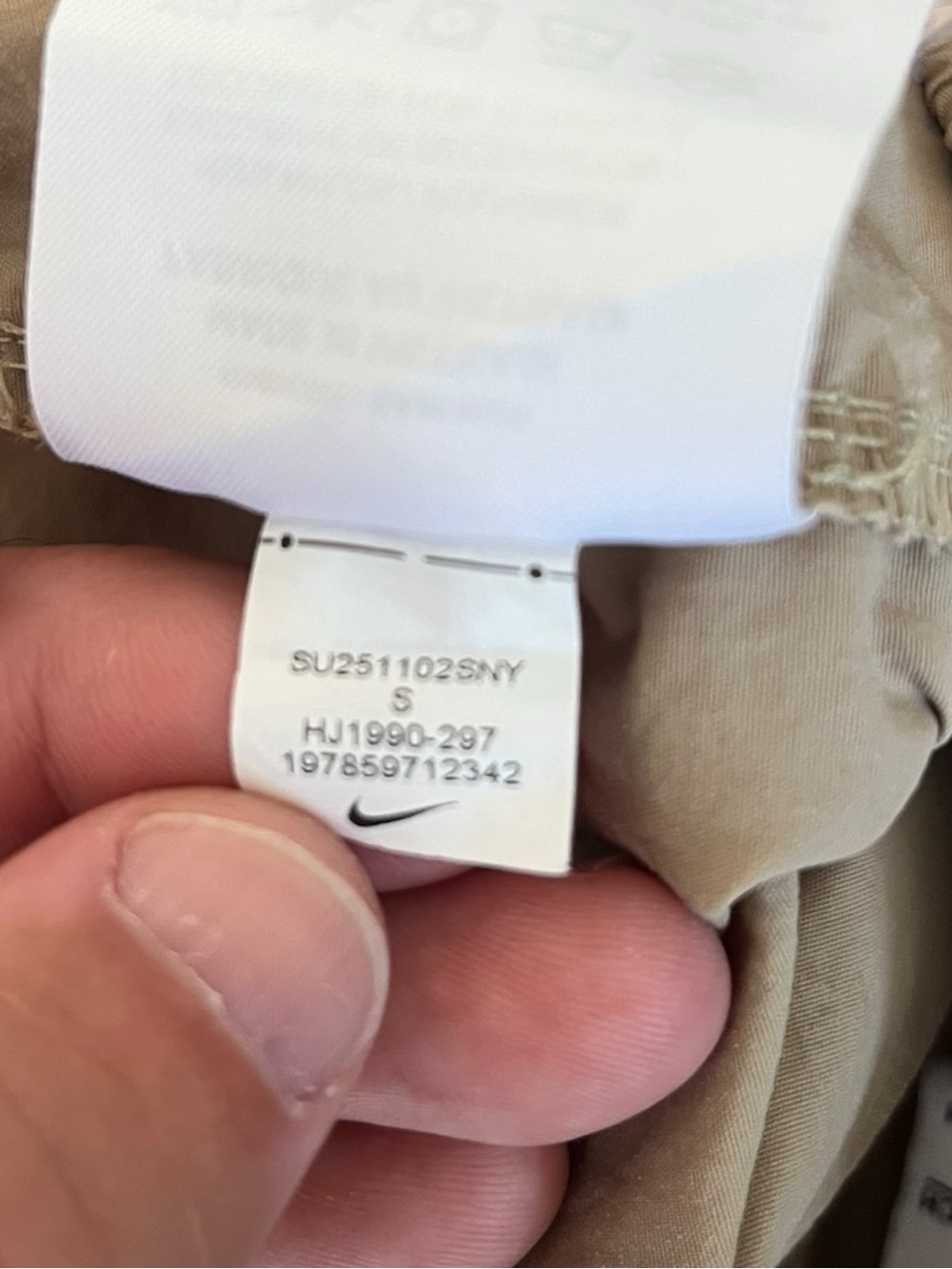 Nike Pants Club Cargo Trouser Men’s S Parachute Beige Sportswear Skater Jogger - Picture 6 of 7
